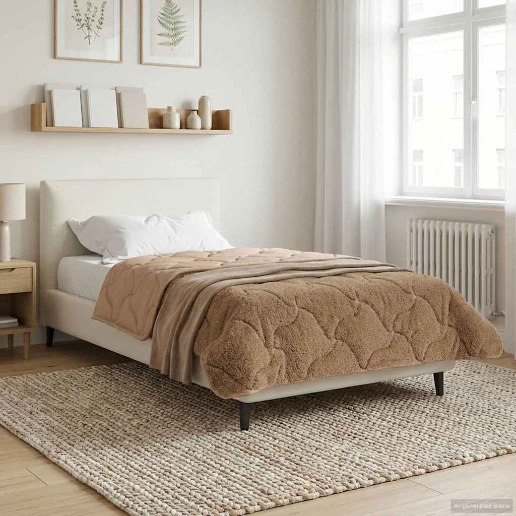 Winterbettdecke Gepolstert Anthrazit 135 x 200 cm