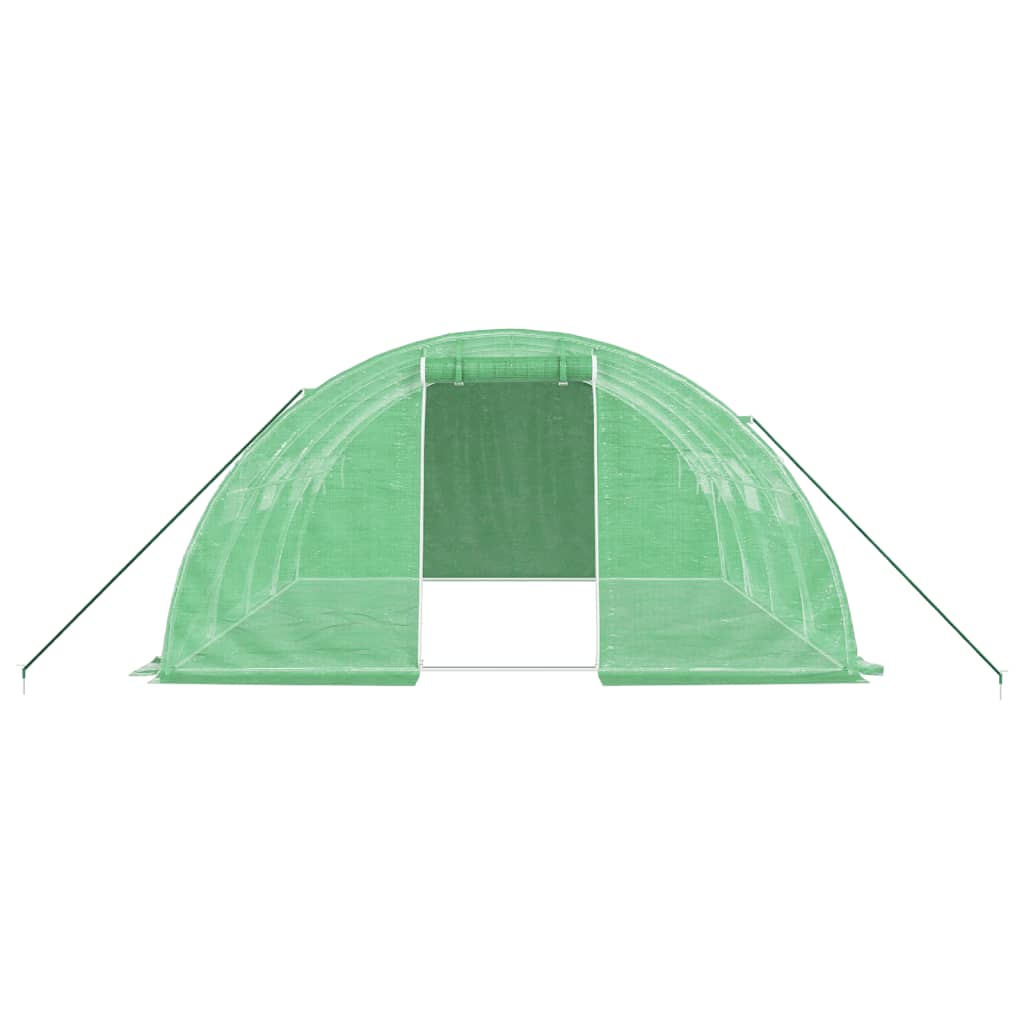 Gewächshaus mit Stahlrahmen Grün 8 m² 4x2x2 m