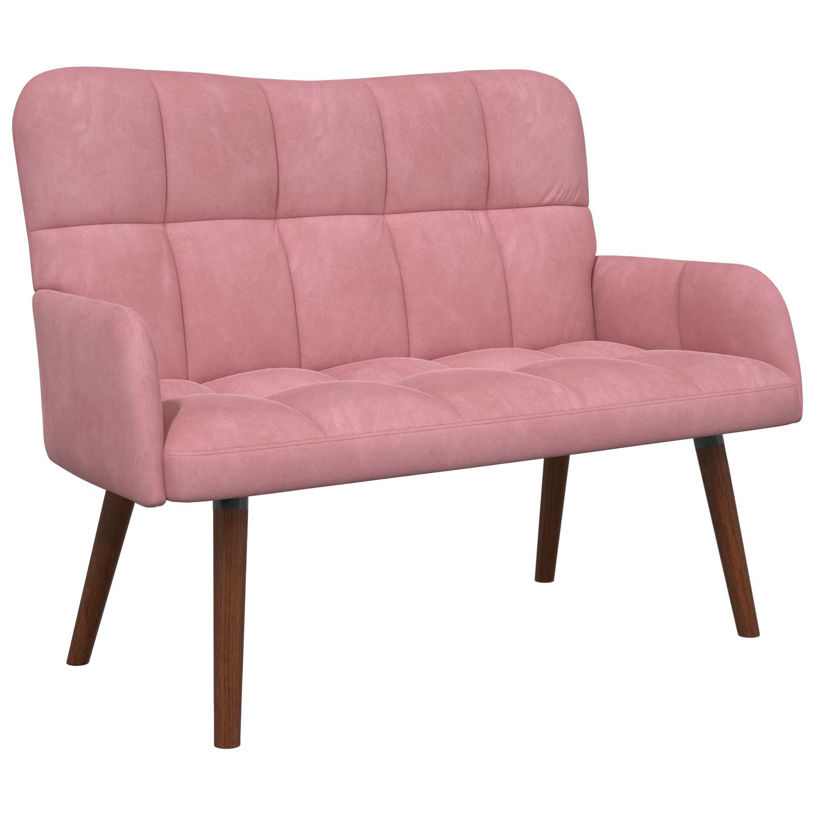 2-Sitzer Sofa Hellgrau 115 x 61 x 87 cm Samt (V)
