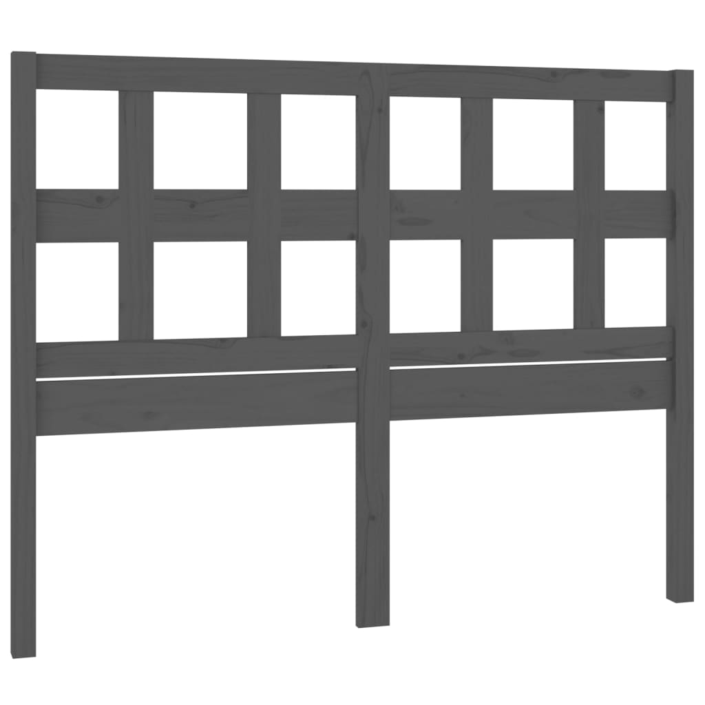 Kopfteil Grau 80,5x4x100 cm Massivholz Kiefer