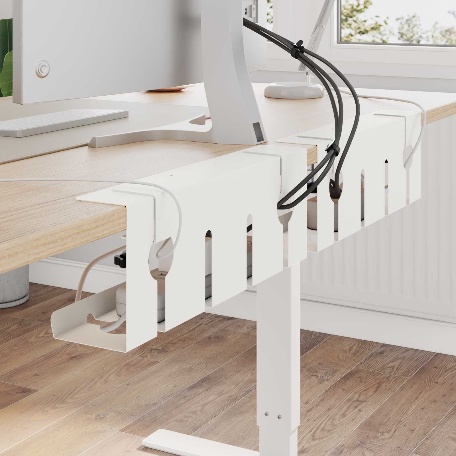 Unter dem Schreibtisch Kabelmanagement Tray 2 Stk. Anthrazit