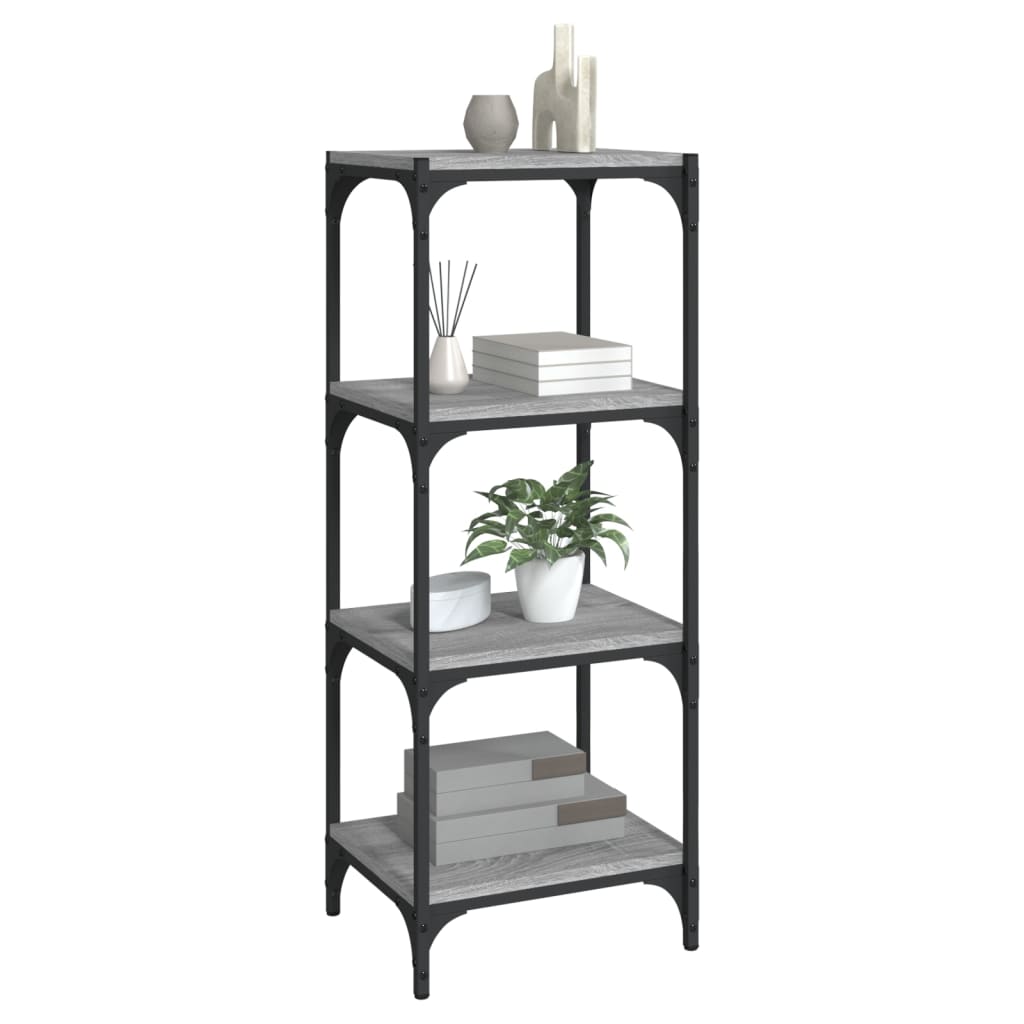 Bücherregal Schwarz 40x33x70,5 cm Holzwerkstoff und Stahl