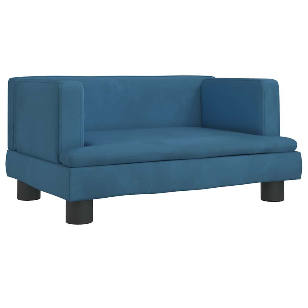 Hundebett Blau 80x45x30 cm Samt