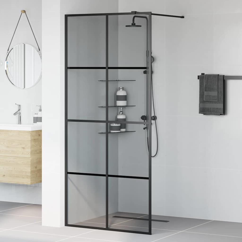 Duschwand für Begehbare Dusche mit Klarem ESG Glas 80x195 cm