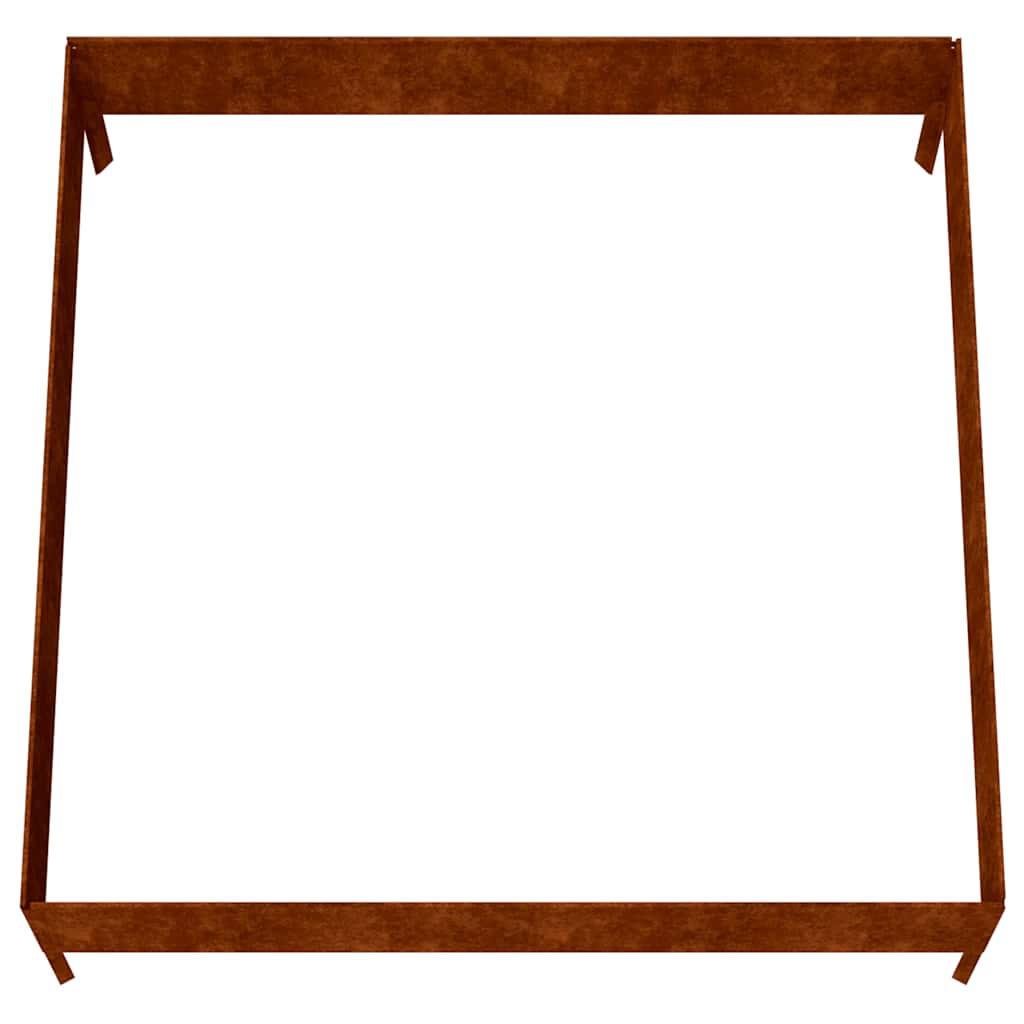 Hochbeet 100x100x18,5 cm Cortenstahl