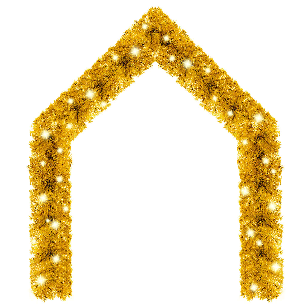 Weihnachtsgirlande mit LED 10 m Schwarz