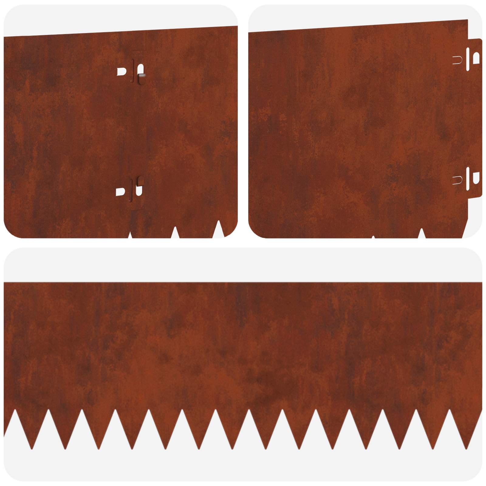 Raseneinfassung 10 pcs 103 x 10 cm Stahl Schwarz