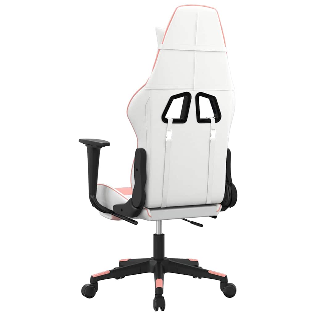 Gaming-Stuhl mit Massagefunktion Schwarz und Blau Kunstleder