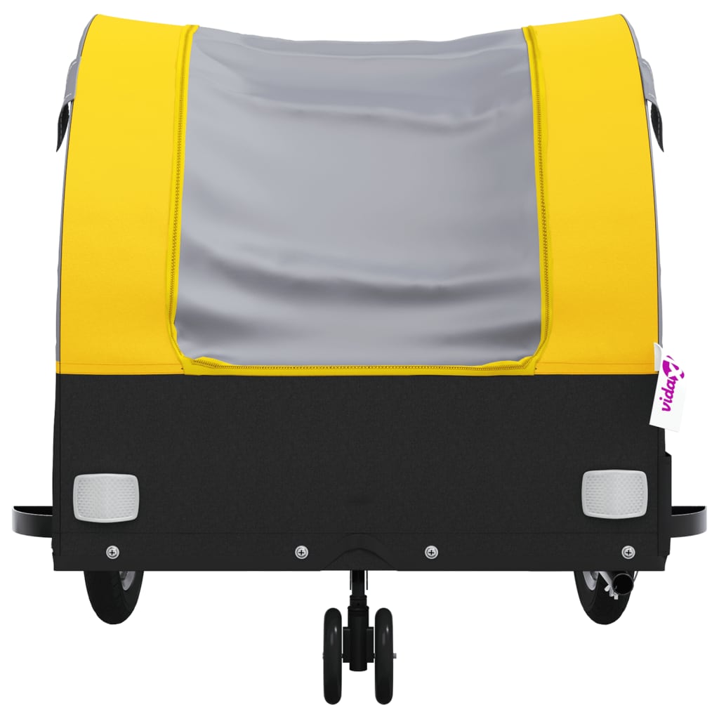 Fahrradanhänger Schwarz und Orange 30 kg Eisen