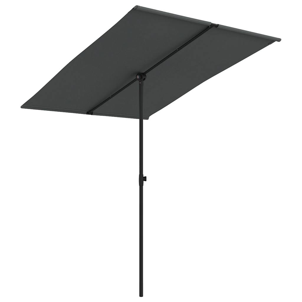Sonnenschirm mit Aluminium-Mast 180x110 cm Bordeauxrot