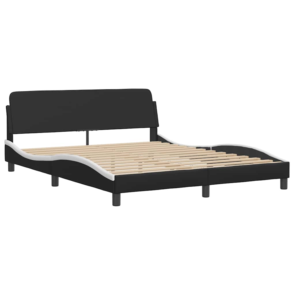 Bettgestell "Dover" Schwarz 80x200 cm Kunstleder