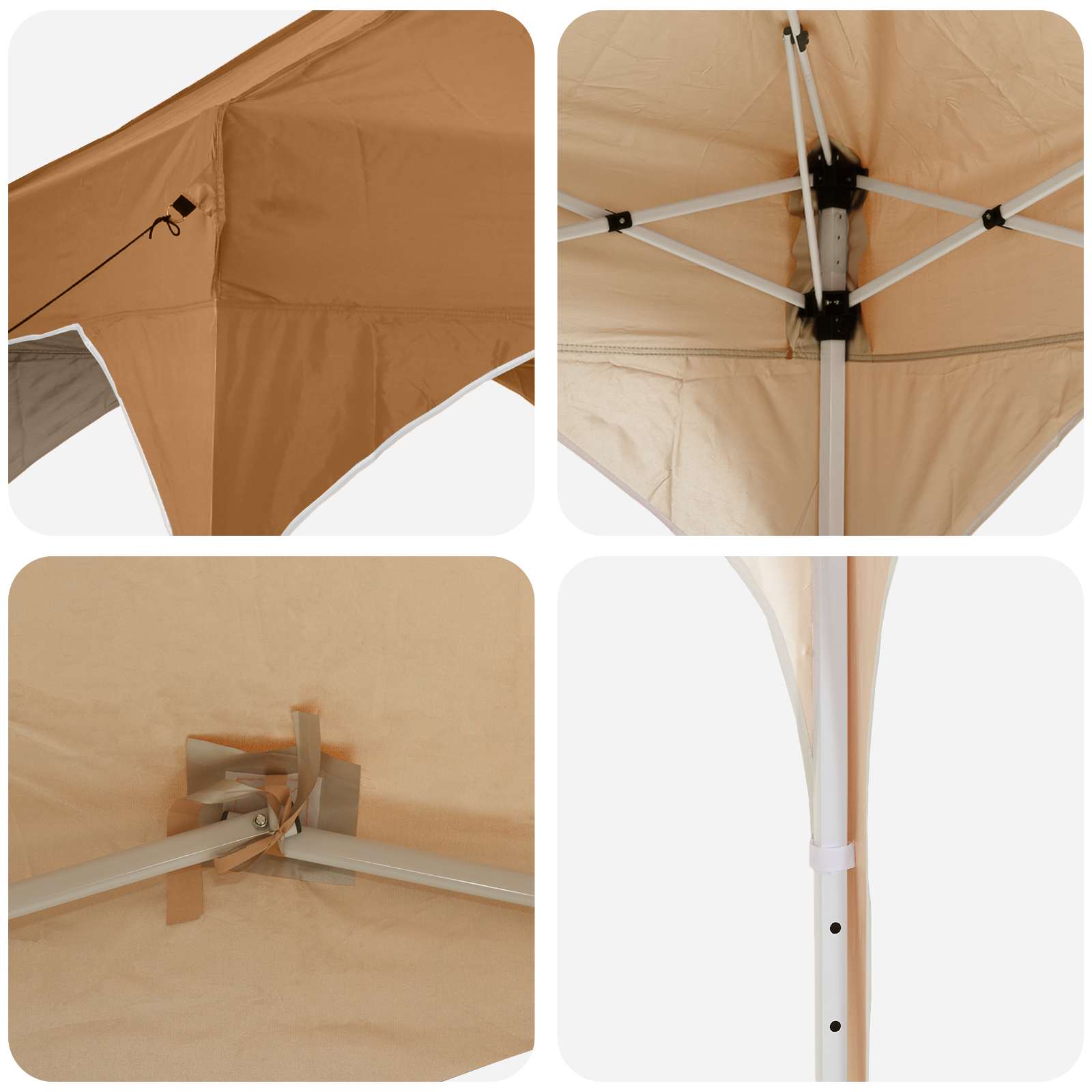 Pop-up Partyzelt 575 x 288 x 245 cm Creme Oxford-Stoff
