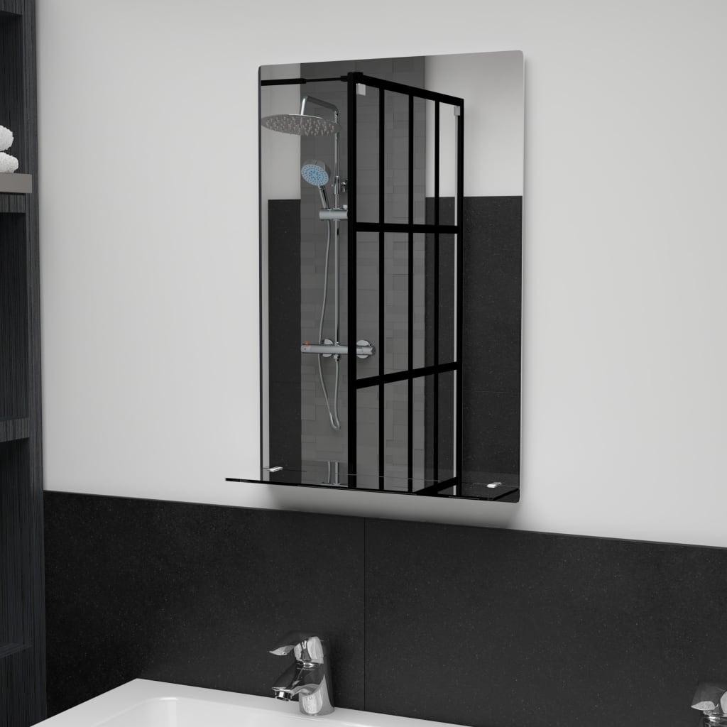 Wandspiegel mit Regal 20×40 cm Hartglas