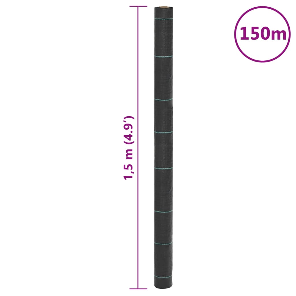 Unkrautvlies Schwarz 4x10 m PP