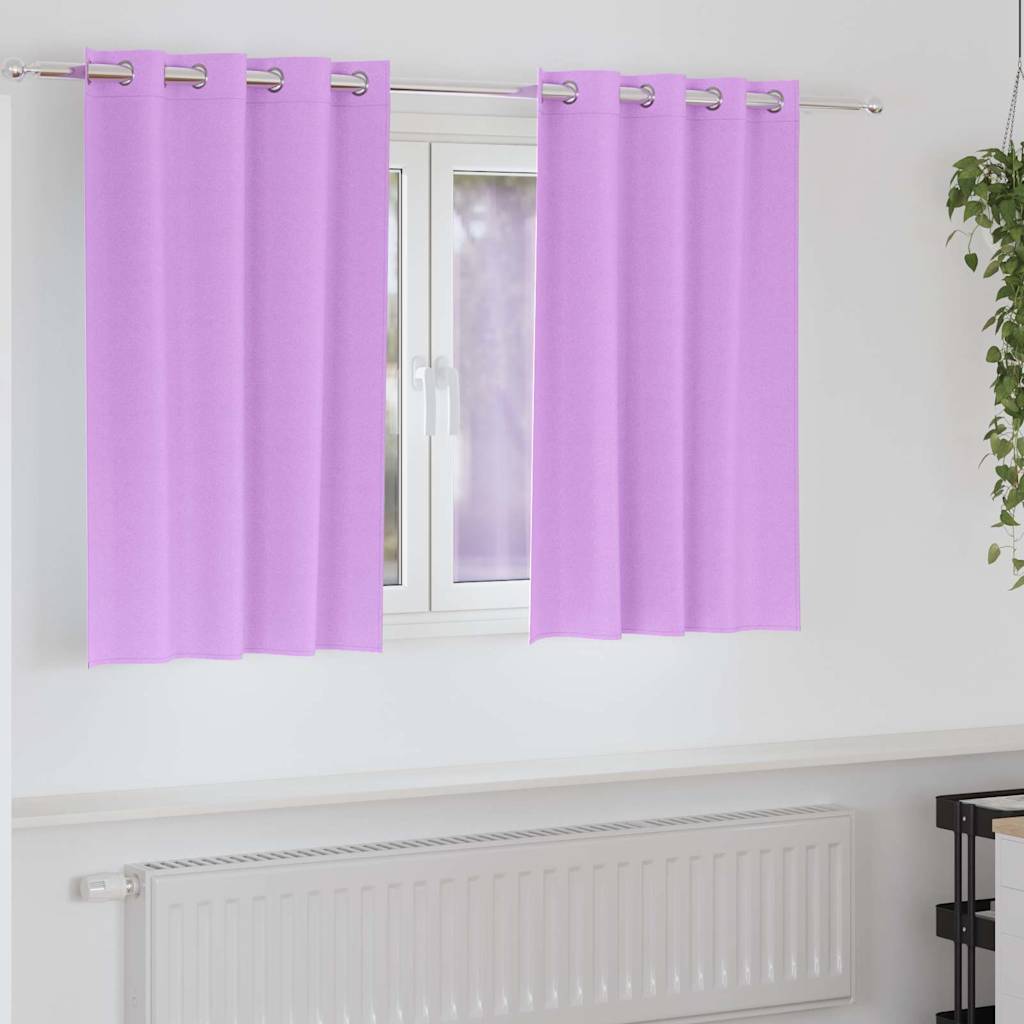 Verdunkelungs-Vorhänge mit Ringen 2 pcs Beige 140 x 140 cm
