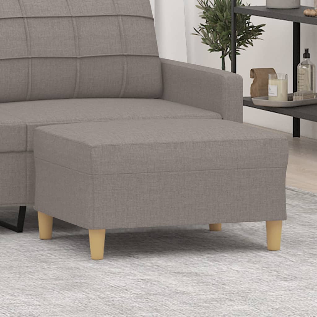 Fußhocker Hellgrau 60x50x41 cm Stoff
