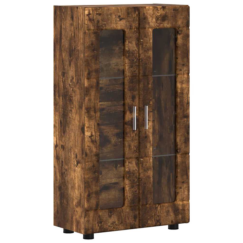Highboard mit Regal FLORIN Weiß 60 x 35 x 182 cm Holzwerkstoff