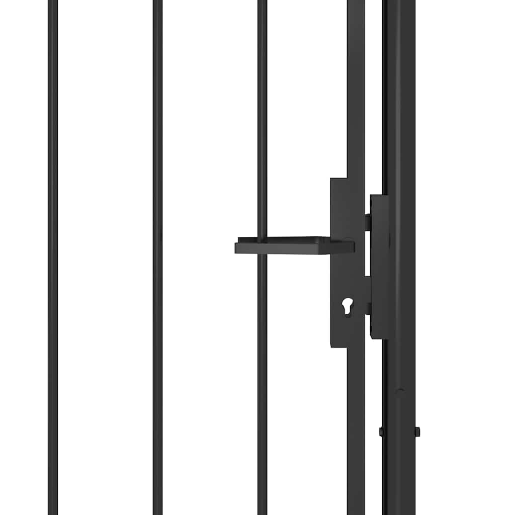 Gartentor Woerden Stahl 1x1 m Schwarz