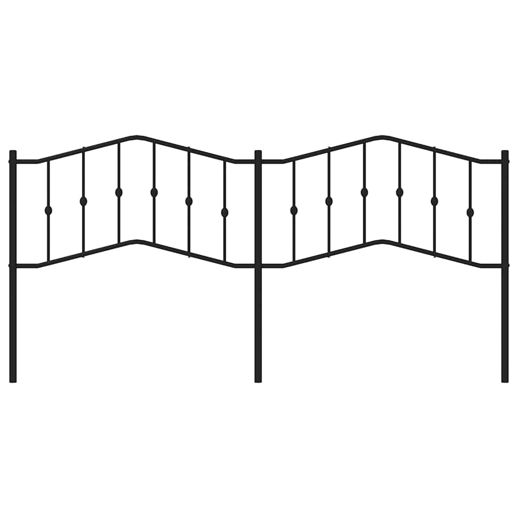 Ersatz-Kopfteil Metall Schwarz 90 cm