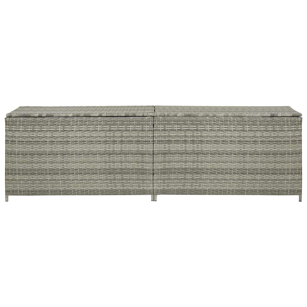 Gartentruhe Schwarz 283L Poly Rattan