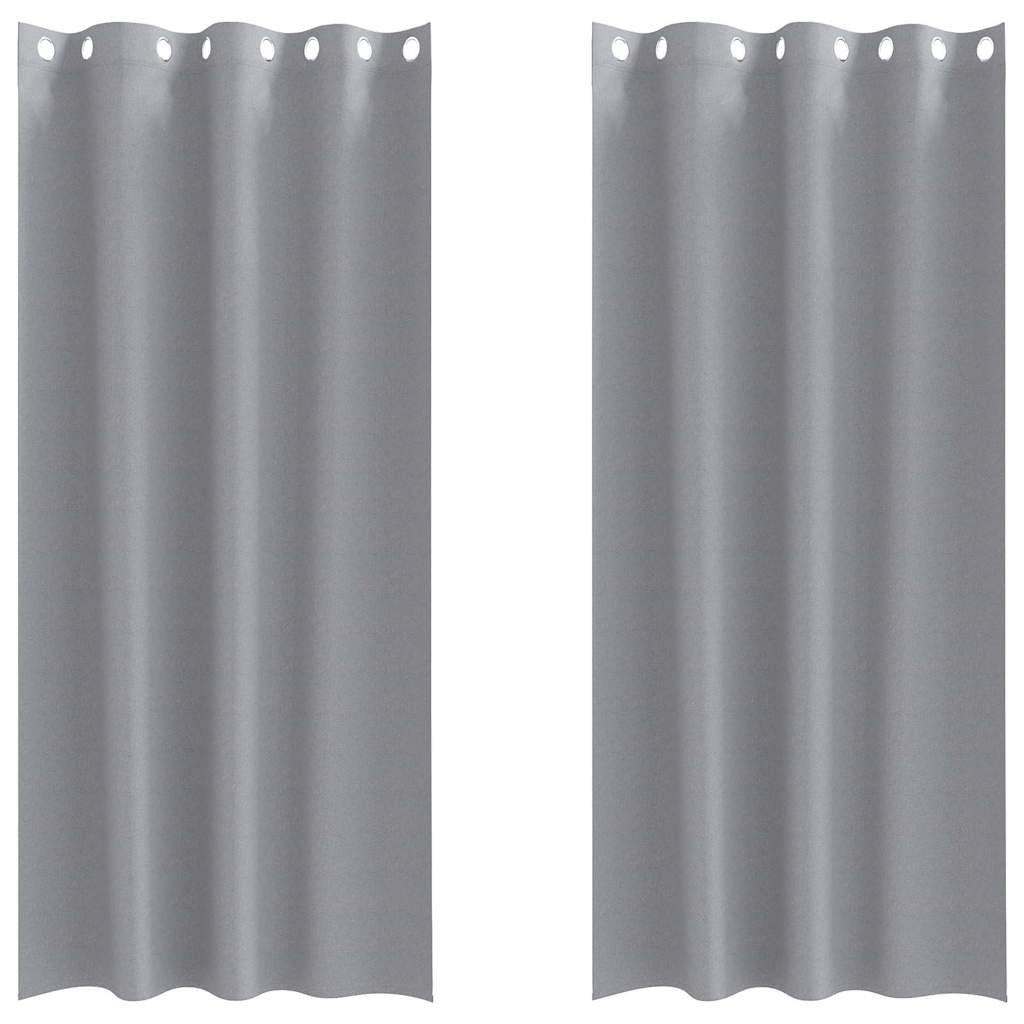 Verdunkelungs-Vorhänge mit Ringen 2 pcs Beige 140 x 140 cm