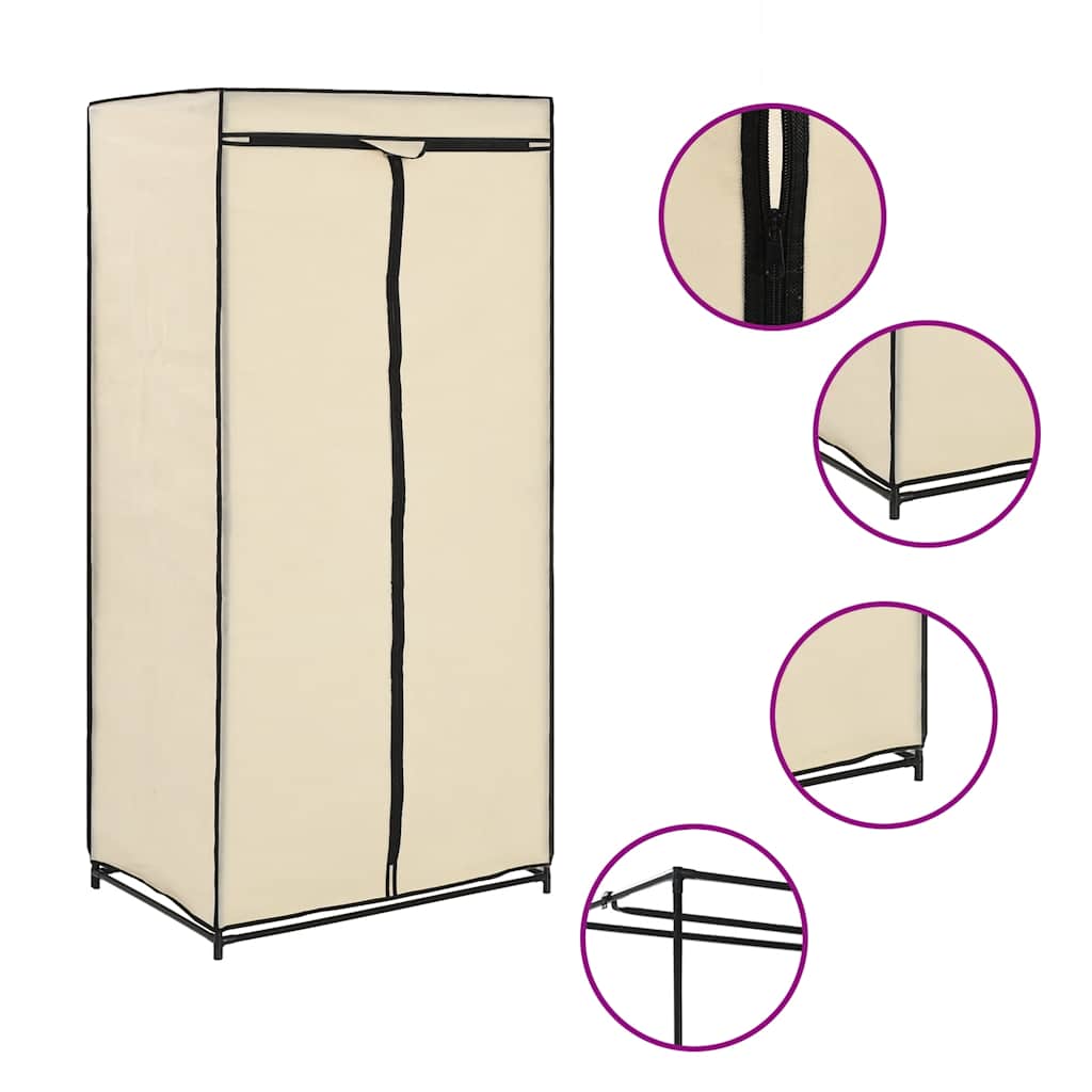 Kleiderschrank Schwarz 75×50×160 cm