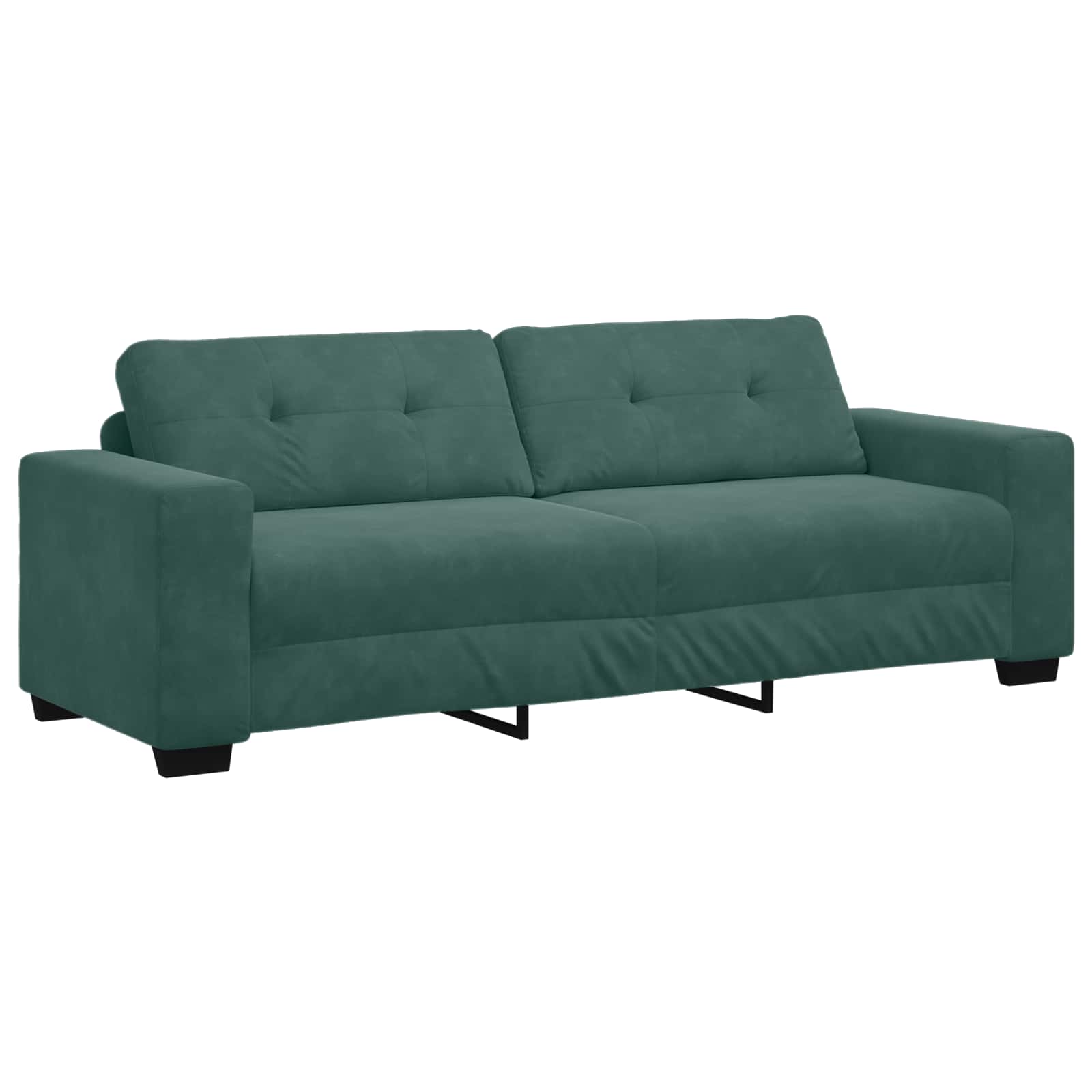 2-teiliges Sofa-Set mit Kissen, hellgrauer Samt