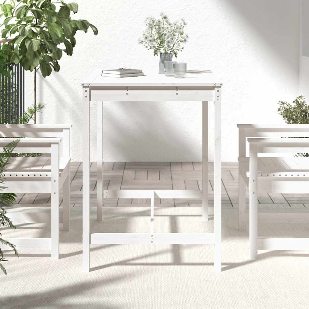 Gartentisch 82,5x82,5x110 cm Massivholz Kiefer