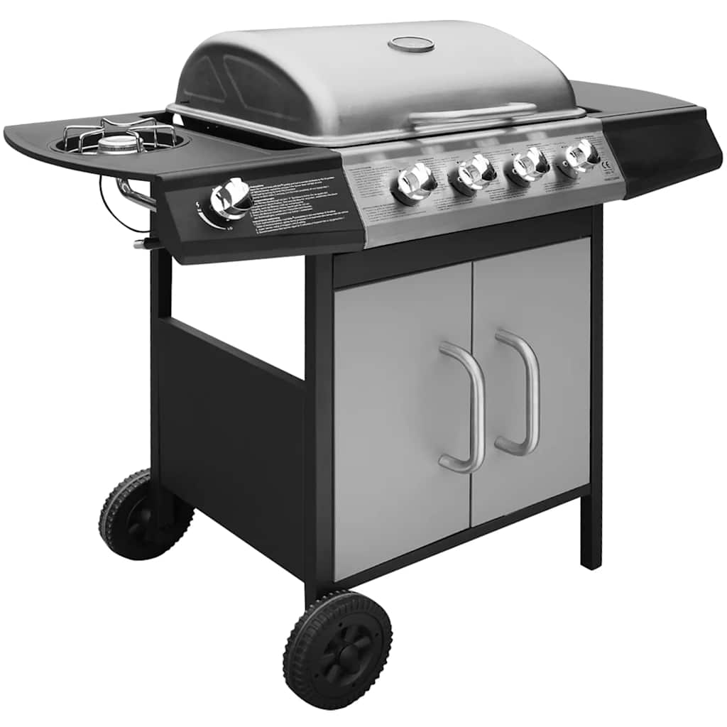 Gasgrill 4+1 Brenner Schwarz