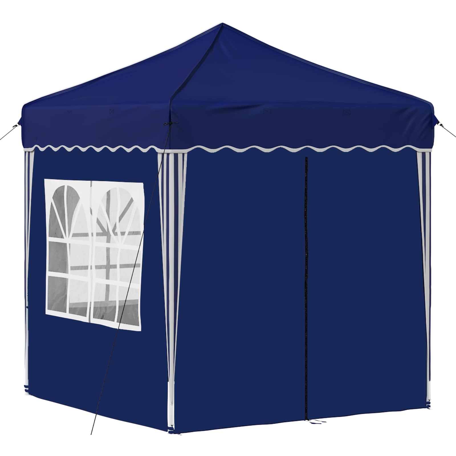 Pop-up Partyzelt 195 x 195 x 245 cm Creme Oxford-Stoff