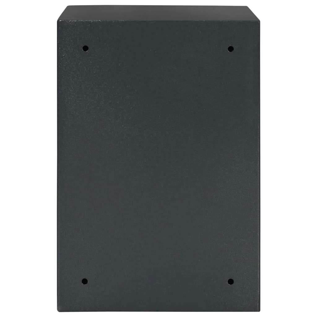 Safe Box mit Schloss Dunkelgrau 23 x 17 x 17 cm Stahl