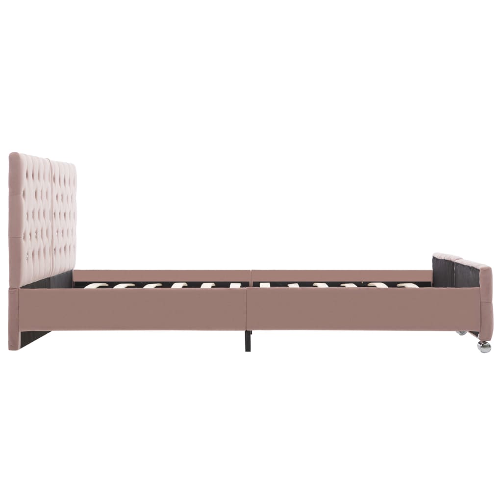Bettgestell Grau Samt 120x200 cm
