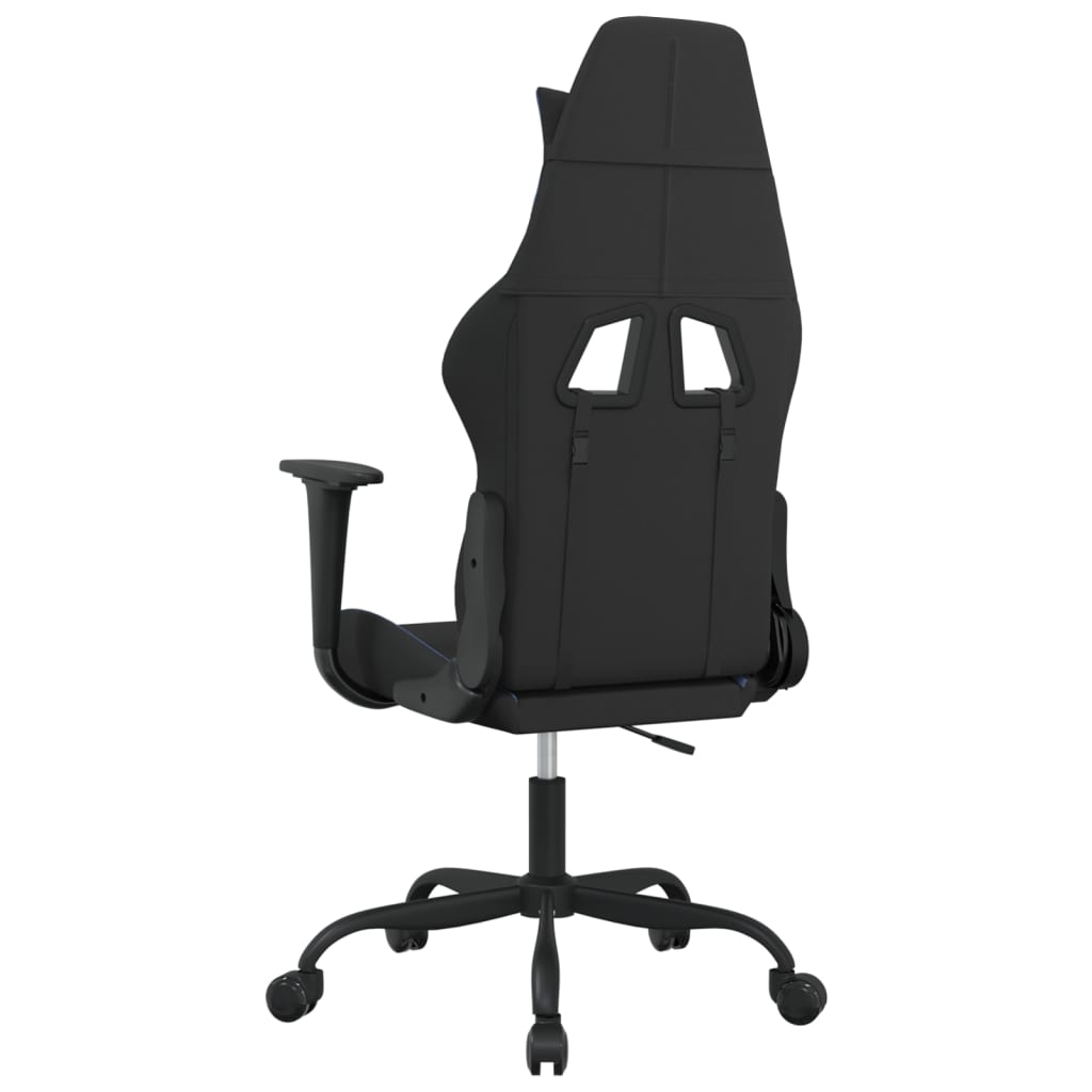 Gaming-Stuhl mit Massagefunktion Schwarz und Creme Stoff