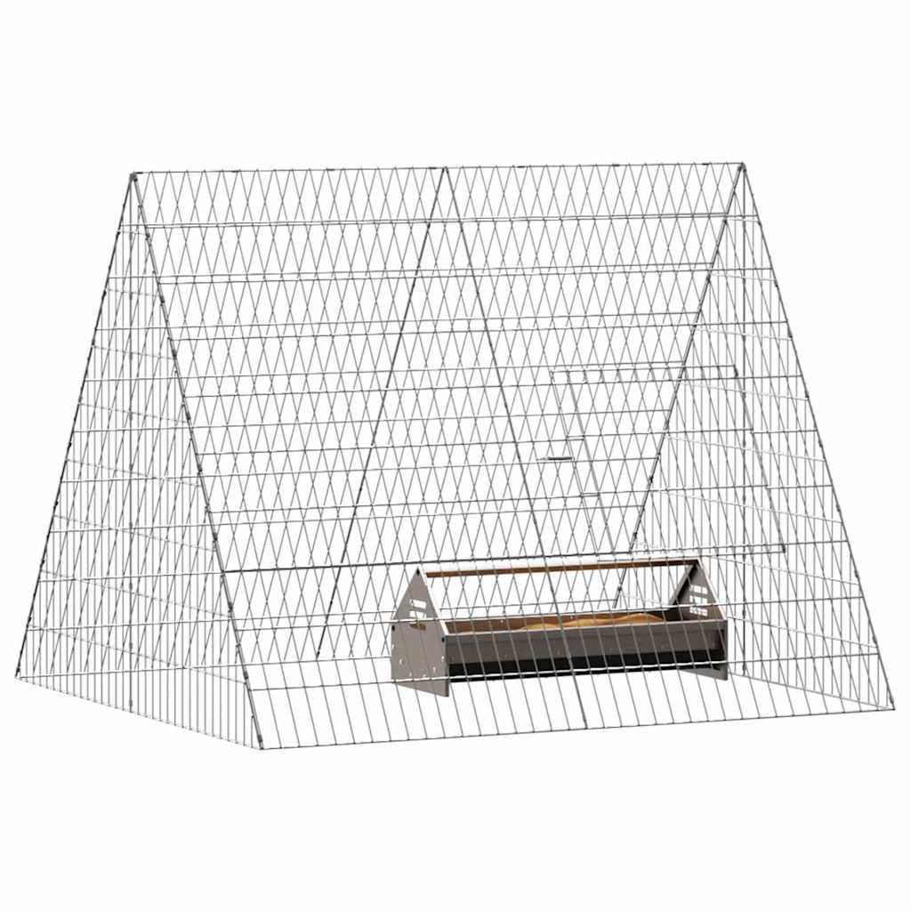 Hühnerkäfig Silber 110 x 55 x 55 cm Verzinkter Stahl