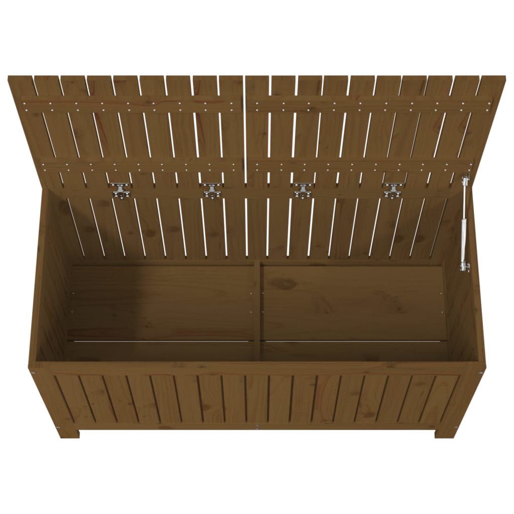 Gartentruhe Grau 76x42,5x54 cm Massivholz Kiefer