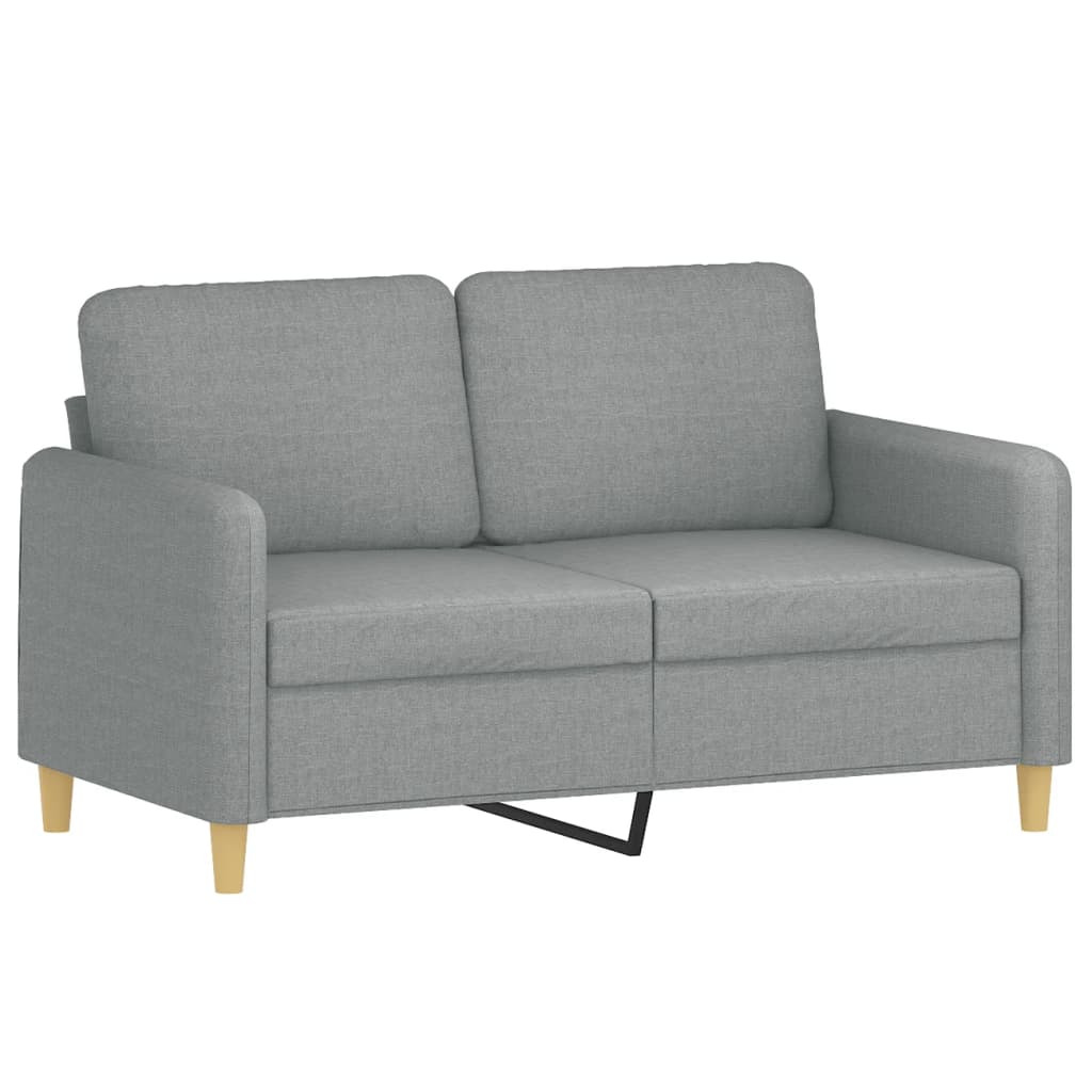 4-tlg. Sofagarnitur mit Kissen Braun Stoff