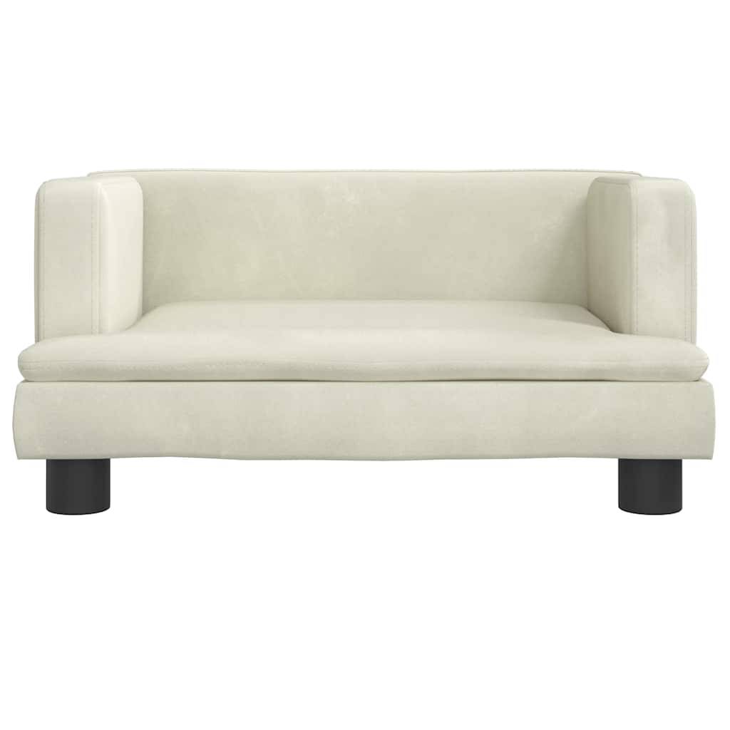 Kindersofa Blau 80x45x30 cm Samt
