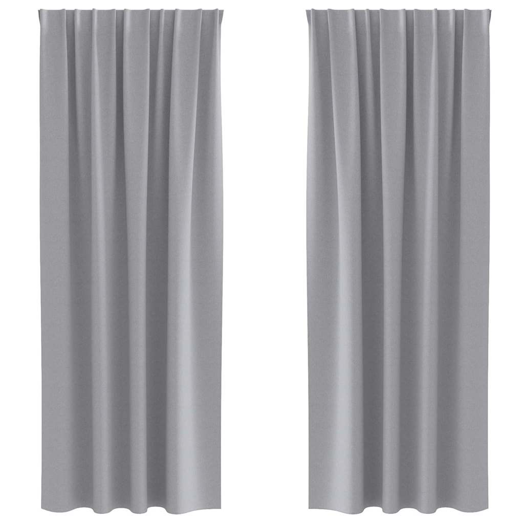 Verdunkelungs-Vorhänge mit Ringen 2 pcs Beige 140 x 140 cm
