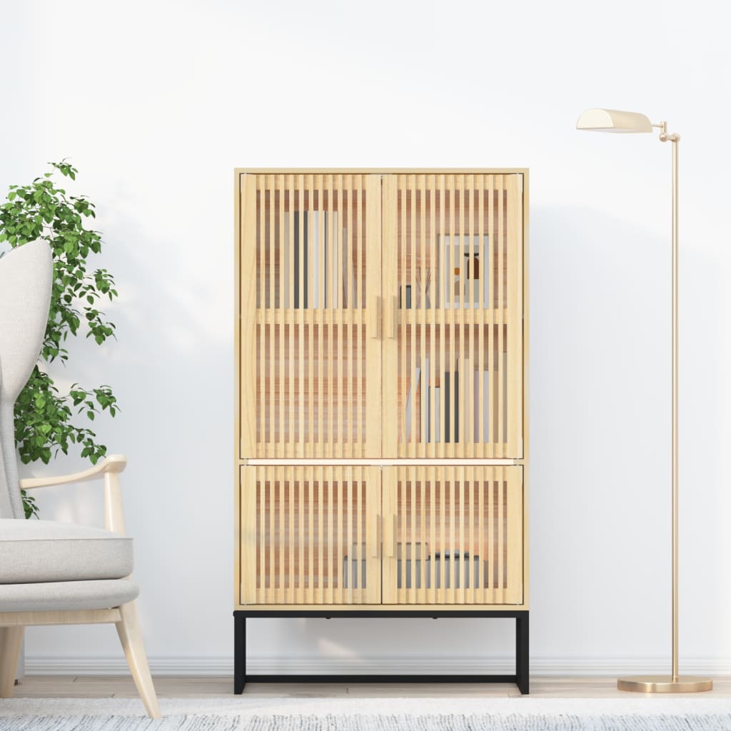 Highboard Weiß 70x35x125 cm Holzwerkstoff