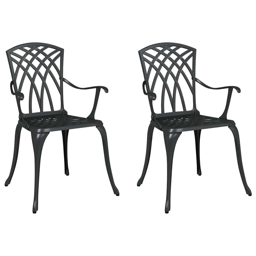 Gartenstuhl 2 pcs Bronze 53 x 51 x 88,5 cm Aluminium
