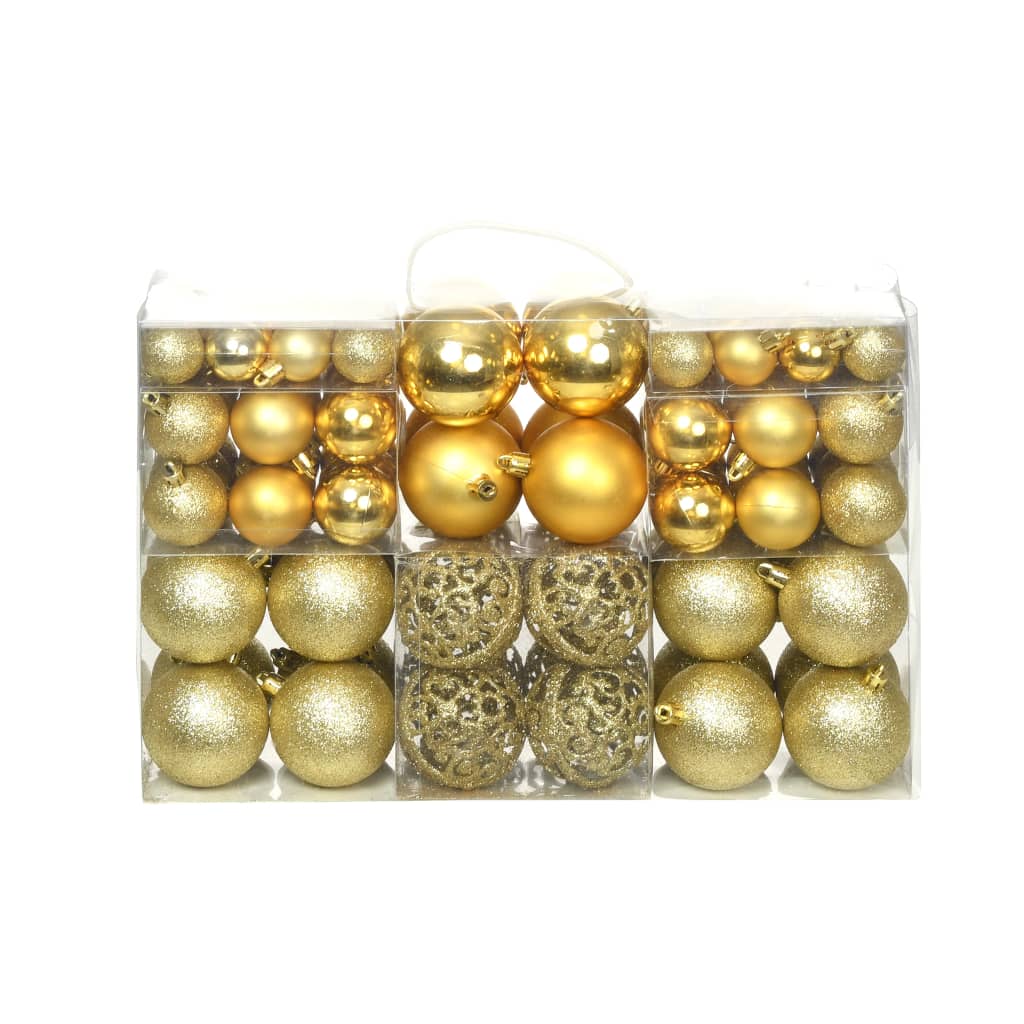 100-tlg. Weihnachtskugel-Set Weiß