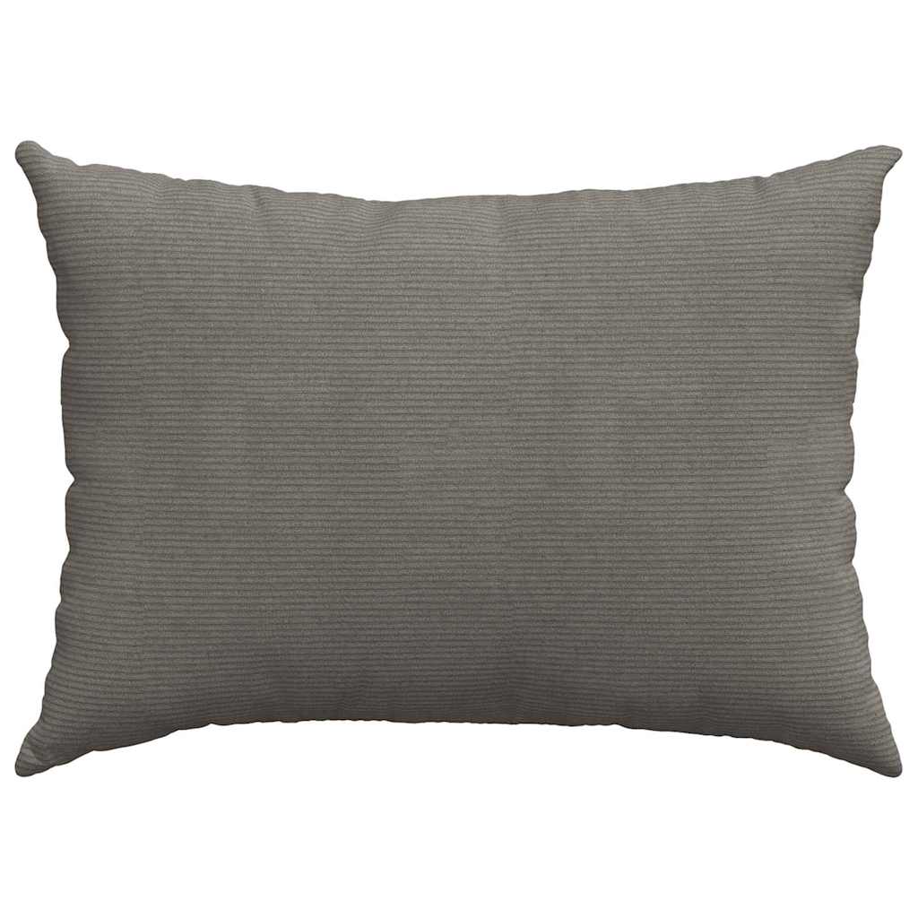 Sofakissen 2 Stück Hellgrau 50 x 30 cm Cordstoff