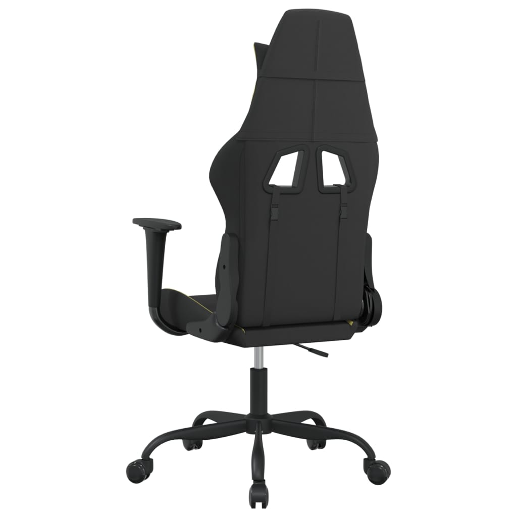 Gaming-Stuhl mit Massagefunktion Schwarz und Creme Stoff