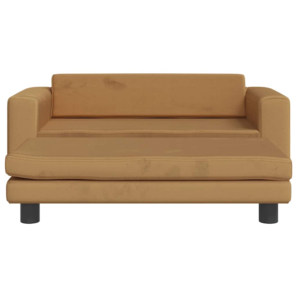 Hundebett mit Verlängerung Creme 100x50x30 cm Samt