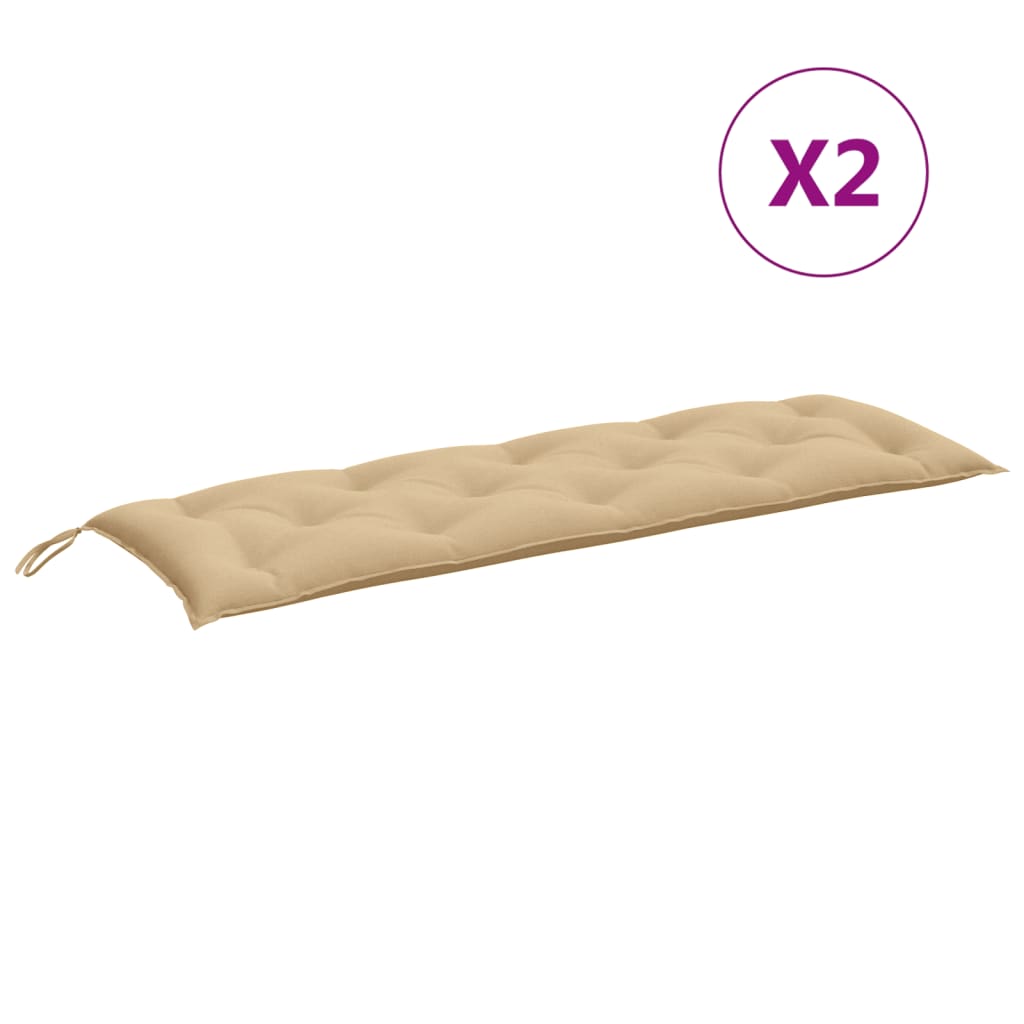 Gartenbank-Auflagen 2 Stk. Melange Anthrazit 100x50x7 cm Stoff