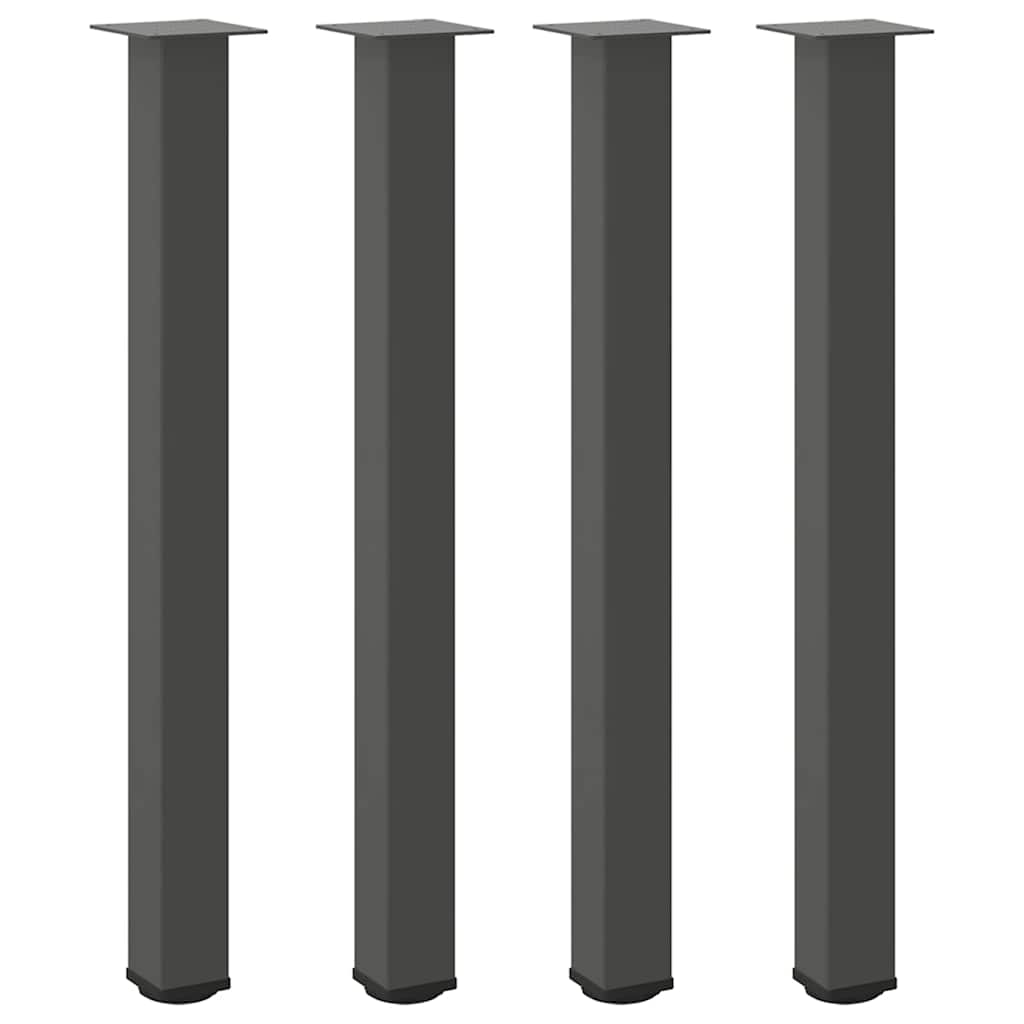 Bartischbeine 4 Stk. Schwarz 100-102 cm Stahl
