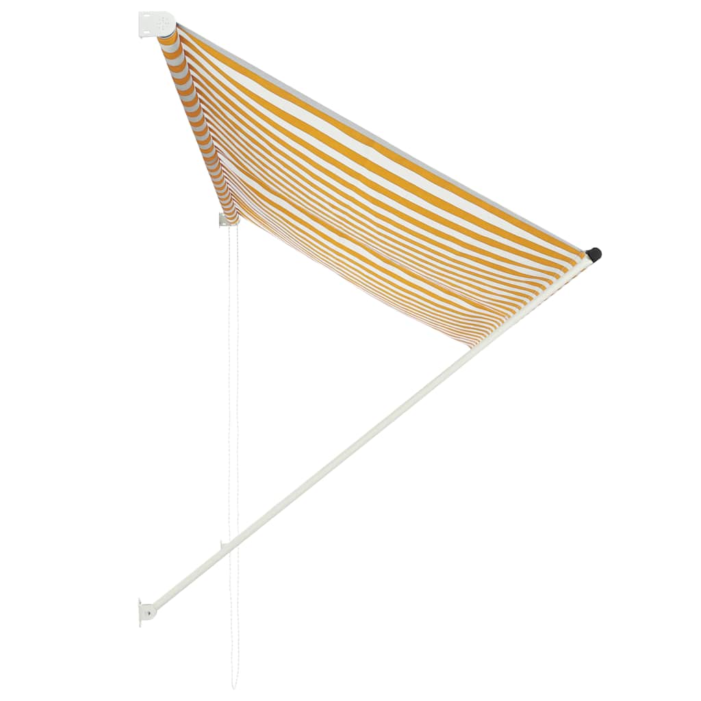 Einziehbare Markise 150×150 cm Blau und Weiß