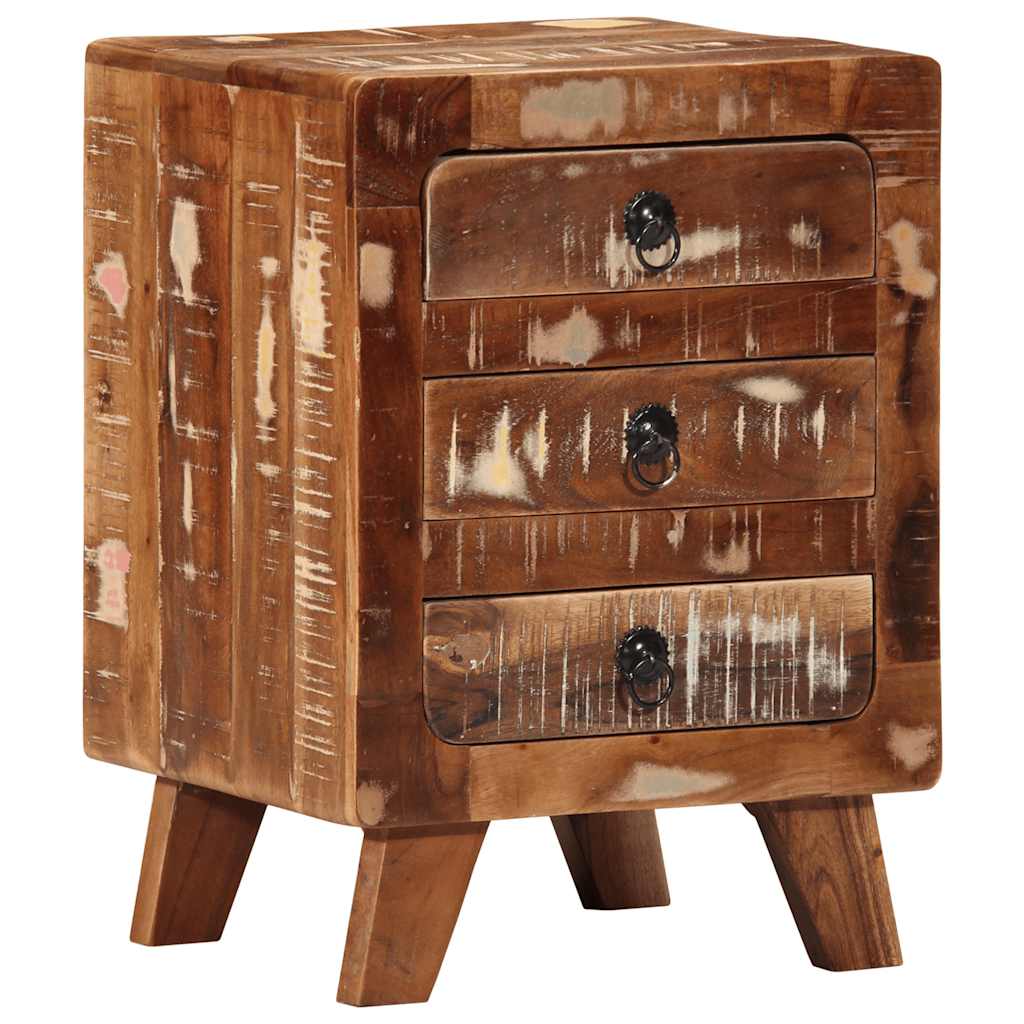 Nachttisch 37x32x50 cm Altholz Massivholz