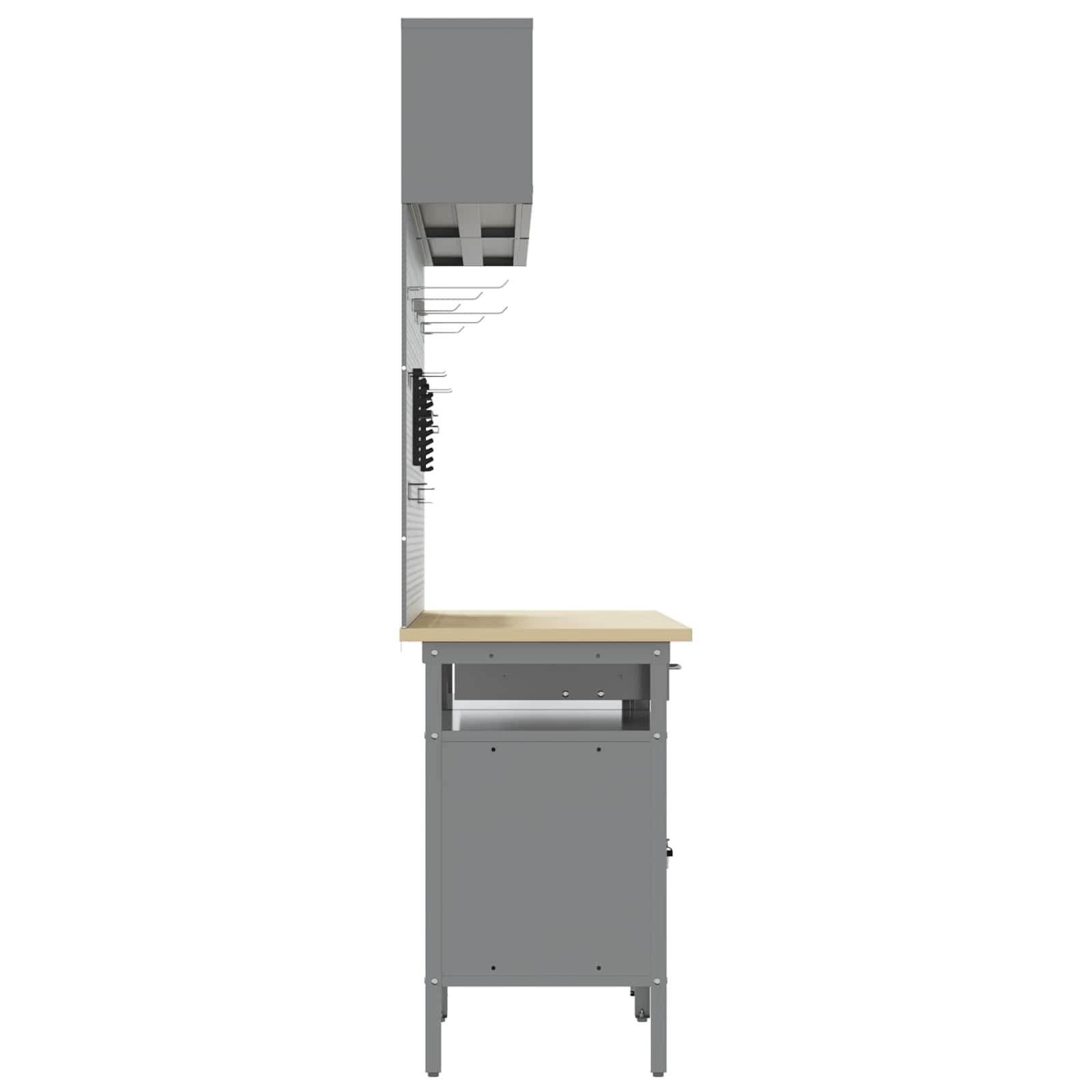 Werkbank-Set mit Schubladen 2 pcs Rot und Grau 200 x 55 x 85 cm