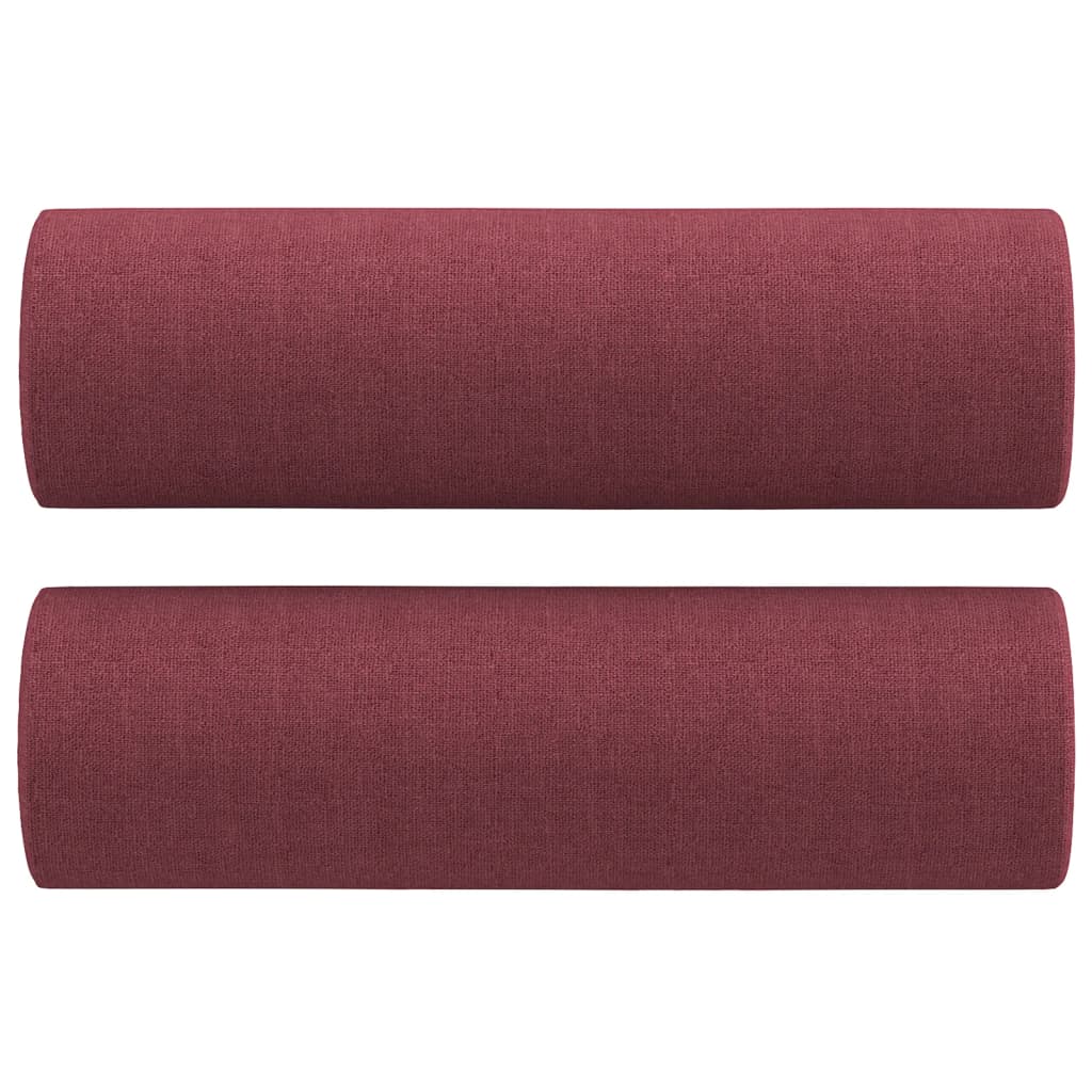 2-Sitzer-Sofa mit Zierkissen Braun 120 cm Stoff